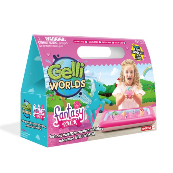 Zimpli Kids: zestaw do tworzenia galarety z figurkami i tacą Gelli Worlds Fantasy Pack