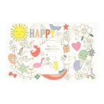 Meri Meri: PLAKATY do kolorowania HAPPY ICONS 8 szt.