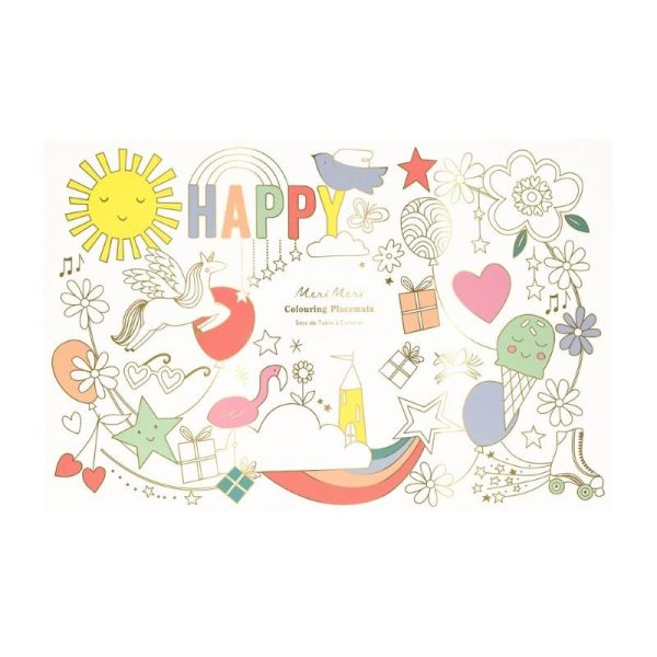 Meri Meri: PLAKATY do kolorowania HAPPY ICONS 8 szt.