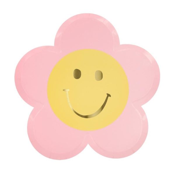 Meri Meri: HAPPY - Papierowe talerze KWIATKI 8 szt.