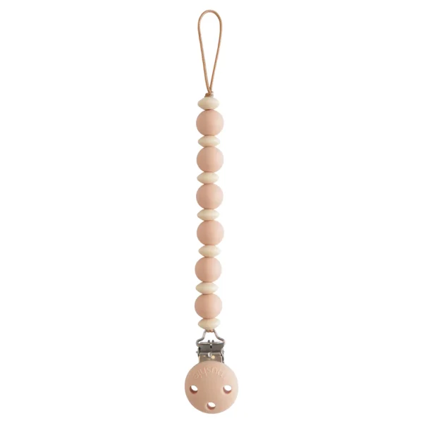 Mushie: koralikowa zawieszka do smoczka Luna Blush