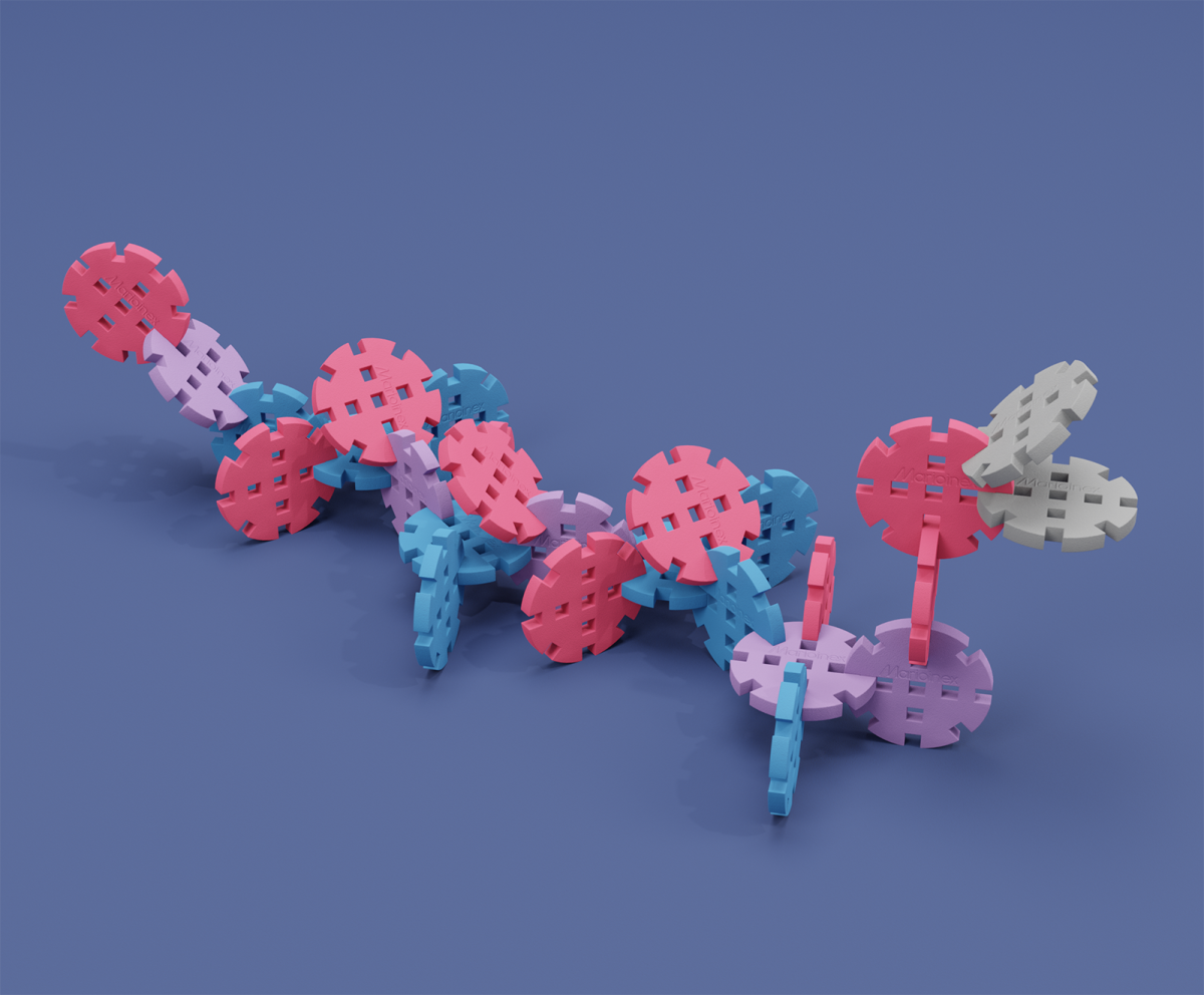 Marioinex: Mini Waffle Koła Konstrukcyjne 200 szt. - obrazek 2