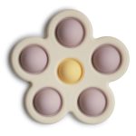 Mushie: kwiatek press toy Soft Lilac/Pale Daffodil/Ivory