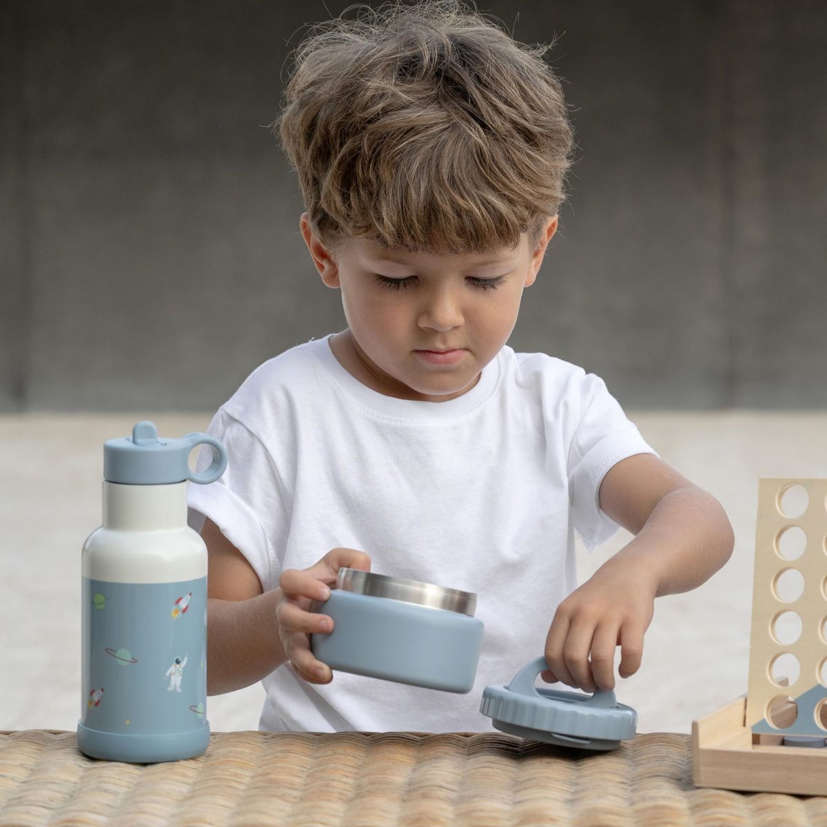 Citron: butelka termiczna ze stali nierdzewnej 350ml Spaceship Dusty Blue - obrazek 2