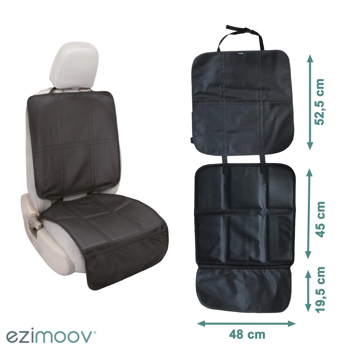 dimensions-2 EZIMOOV: EZI MAT organizer i pokrowiec na siedzenie 2w1 - obrazek 4