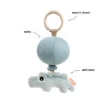 Done by Deer Zawieszka z Grzechotką Krokodyl Croco Blue - obrazek 2