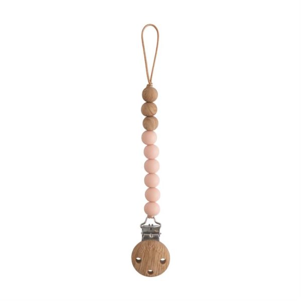 Mushie: koralikowa zawieszka do smoczka Eva Blush