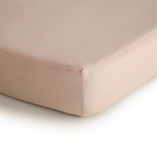 Mushie: prześcieradło do łóżeczka Blush - Medium