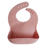 Mushie: śliniak silikonowy Powder Pink Confetti