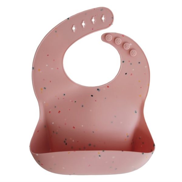 Mushie: śliniak silikonowy Powder Pink Confetti