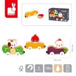 Janod: Magnetyczne drewniane pojazdy ze zwierzątkami Farma 18 m+ - obrazek 9