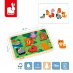 Janod: puzzle drewniane układanka 3D Las 18 m+ - obrazek 3