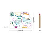 Djeco: Magiczne kolorowanki - DZIKIE RODZINKI 3+ - obrazek 4