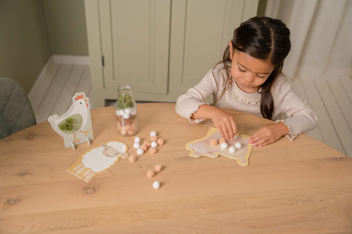 Little Dutch: karty z pomponami Little Farm - obrazek 2