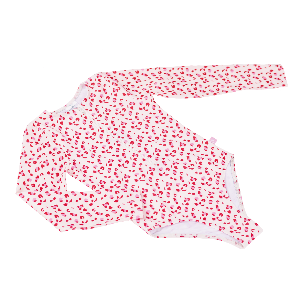 The Swim Essentials: jednoczęściowy strój kąpielowy Old Pink Leopard 122/128 - obrazek 1