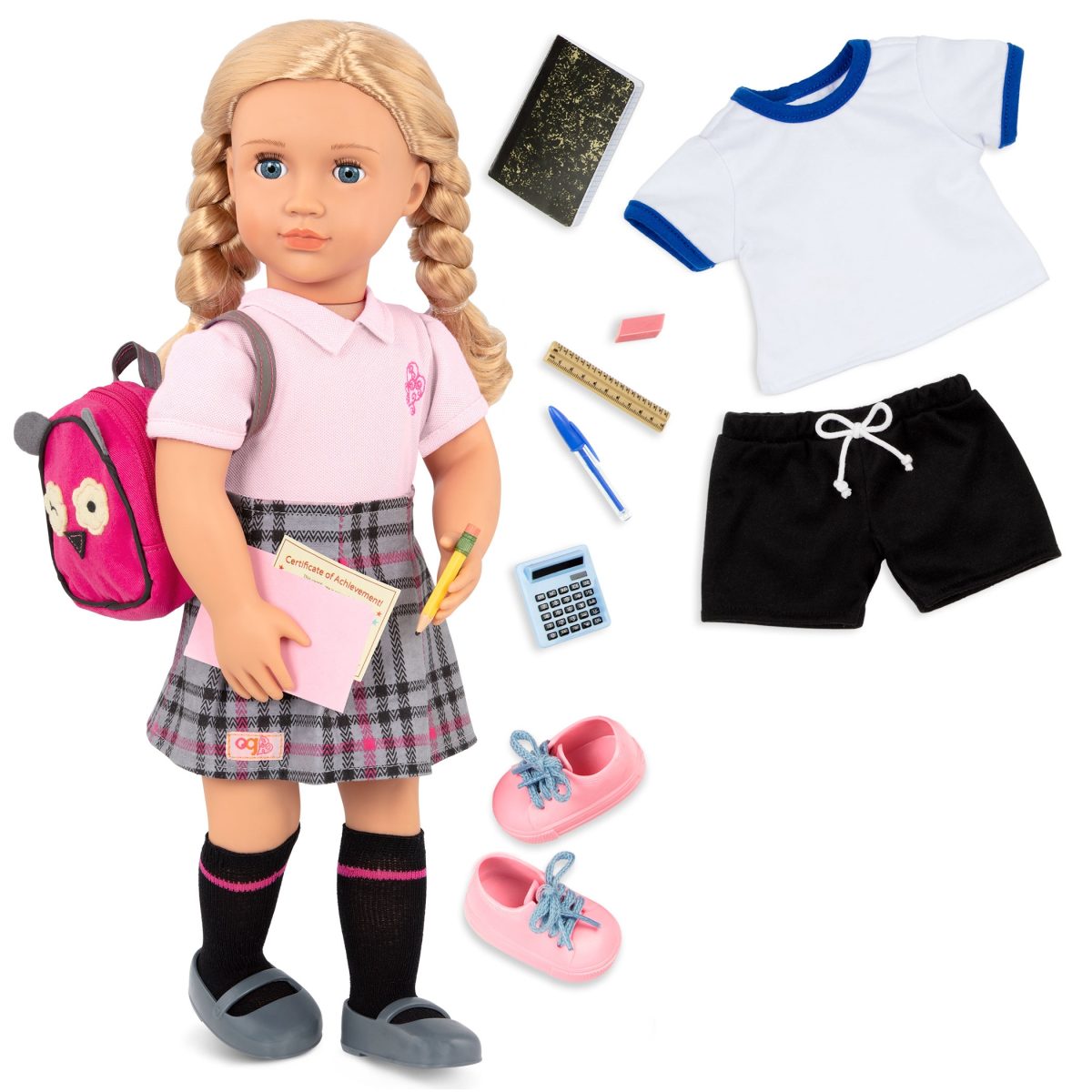 Our Generation: lalka HALLY 46cm – UCZENNICA ze strojem na w-f – ZGINANE KOŃCZYNY - obrazek 1