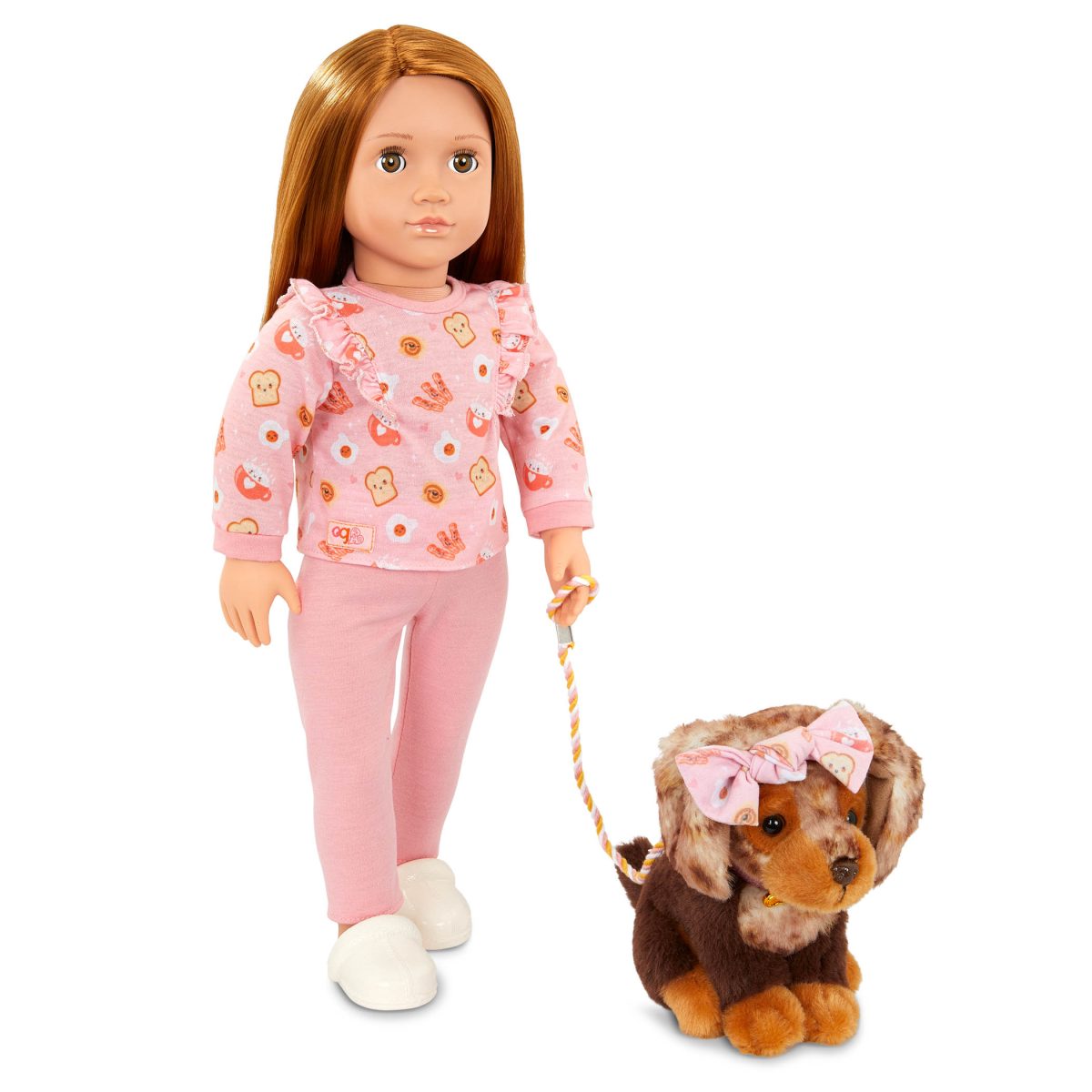 Our Generation: lalka CLAUDIA 46cm – z JAMNIKIEM – zgrane stylizacje lalki i pupila - obrazek 1