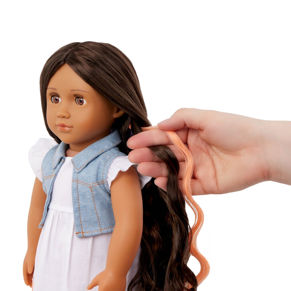 BD31535_BKLT_A2 Our Generation: lalka PERLA 46cm – brunetka - z regulowanymi włosami - obrazek 5