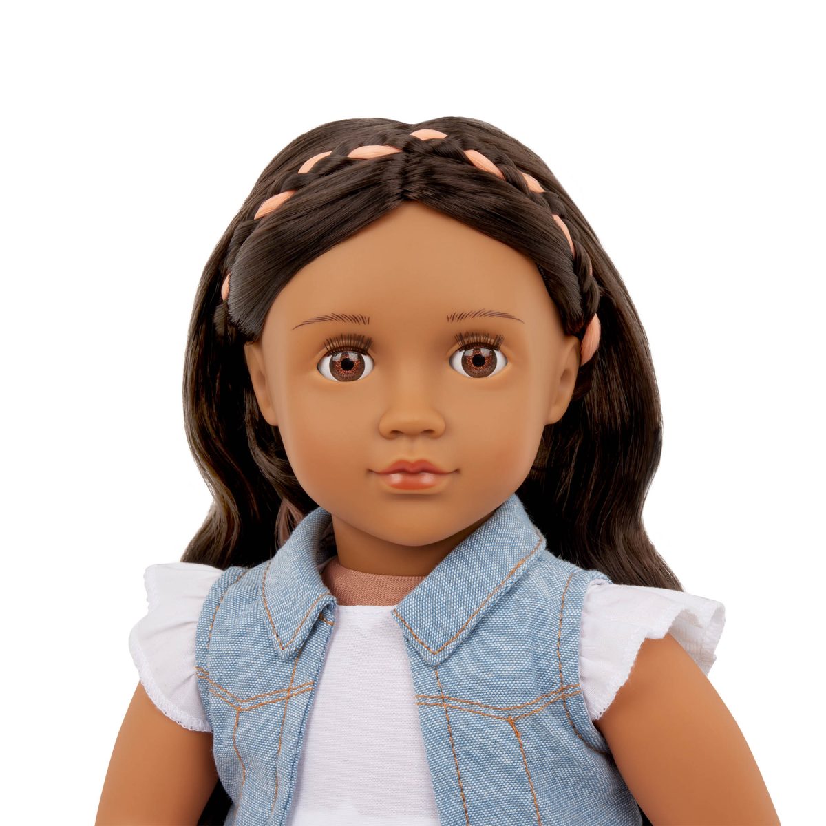 BD31535_BKLT_A5 Our Generation: lalka PERLA 46cm – brunetka - z regulowanymi włosami - obrazek 2