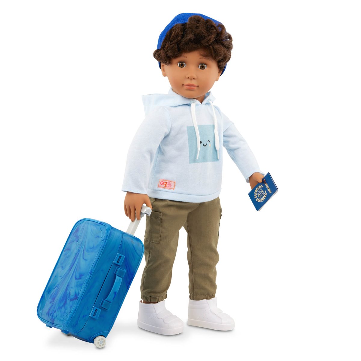 Our Generation: lalka CHŁOPIEC MILO 46cm – PODRÓŻNIK z akcesoriami - obrazek 1