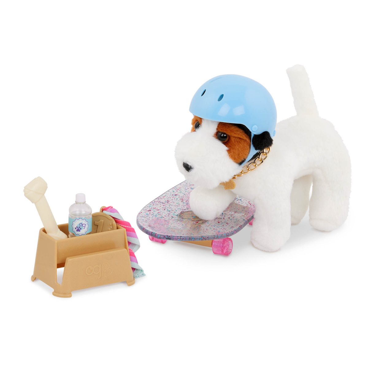 Our Generation: PIESEK SKATER – z REGULOWANYMI kończynami, deskorolką i akcesoriami- Pro Skater Pup - obrazek 1