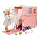Our Generation: PRZYCZEPA do PRZEWOZU KONI – Mane to Travel – Horse Trailer Set - obrazek 3