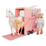 Our Generation: PRZYCZEPA do PRZEWOZU KONI – Mane to Travel – Horse Trailer Set - obrazek 2
