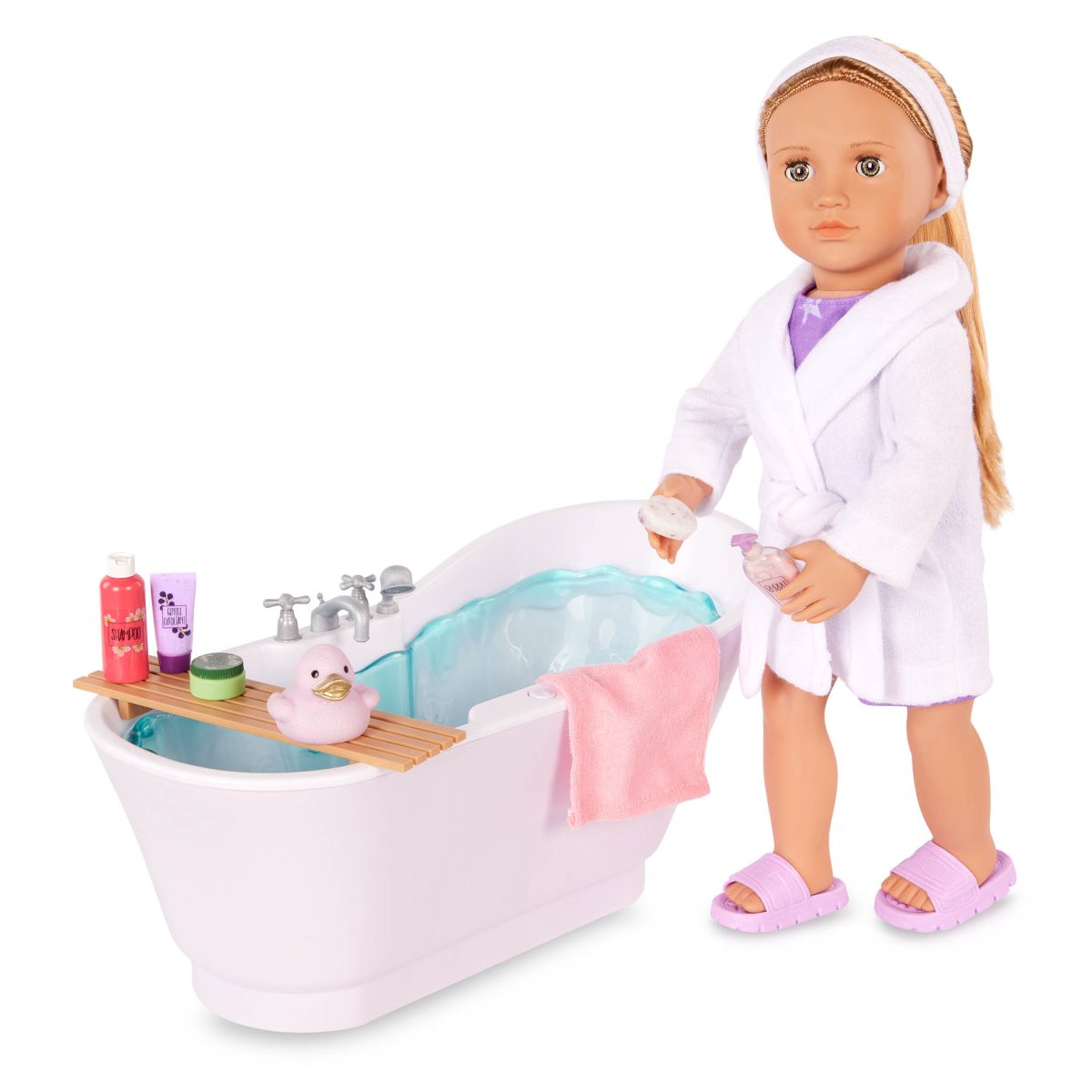 Our Generation: wanna z akcesoriami i odgłosami kąpielowymi – Bubbly Bathtime - obrazek 3