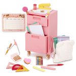 Our Generation: SZAFKA na KÓŁKACH, z TORNISTREM i przyborami SZKOLNYMI – Ready, Set, Learn!