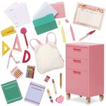 Our Generation: SZAFKA na KÓŁKACH, z TORNISTREM i przyborami SZKOLNYMI – Ready, Set, Learn! - obrazek 5