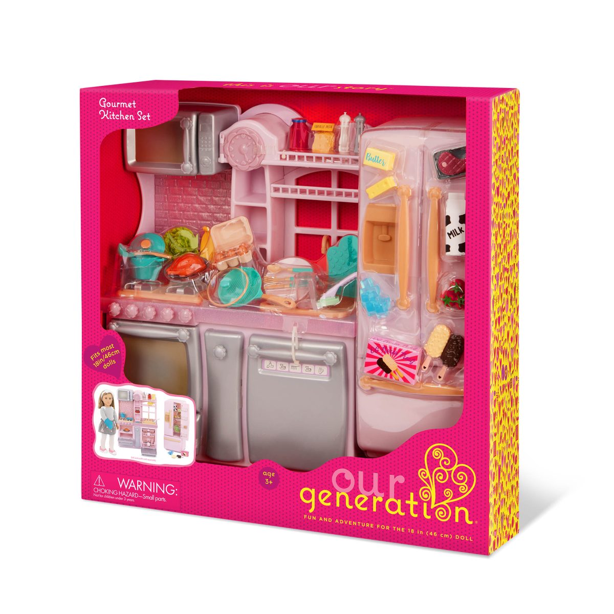 BD35425_PKG Our Generation: KUCHNIA z wyposażeniem – Gourmet Kitchen Set - obrazek 3