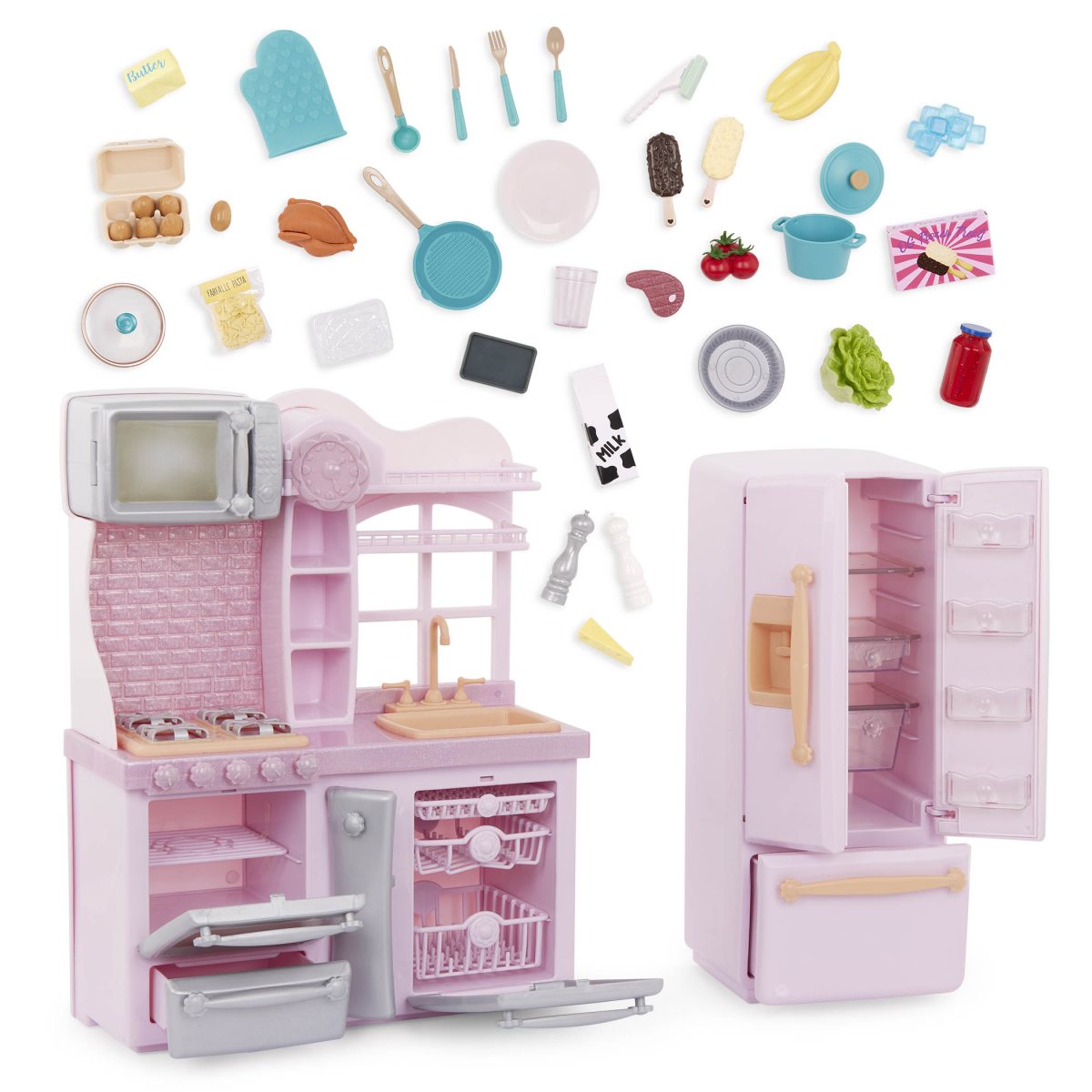 BD35425_PR_HS Our Generation: KUCHNIA z wyposażeniem – Gourmet Kitchen Set - obrazek 4