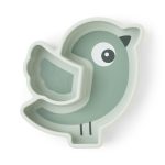 Done by Deer: silikonowy talerzyk z przyssawką Birdee Green