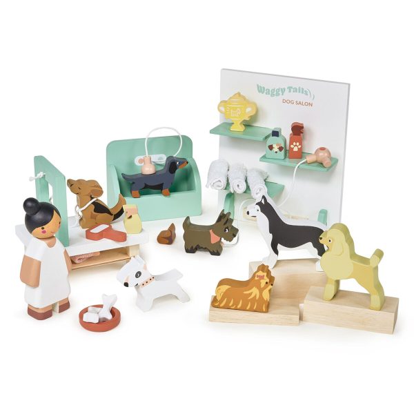 Tender Leaf Toys: drewniane figurki do zabawy - salon piękności dla psów
