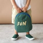 Lassig: plecak przedszkolny mini sztruks Little Gang Fun Ocean Green - obrazek 2