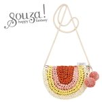 Souza! torebka na ramię słomkowa z wiszącymi pomponami Alies