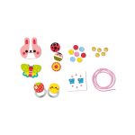 Janod: zestaw kreatywny do tworzenia biżuterii z drewna Ogród Kwiatów 4+ - obrazek 3