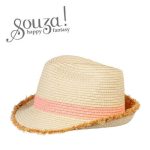 Souza! Kapelusz słomkowy naturalny-różowy Liny 4-6 LAT