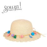 Souza! Kapelusz słomkowy naturalny z pomponami Michaela 4-6 lat