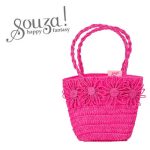 Souza! Torebka dla dzieci słomkowa z kwiatkami Winny