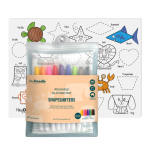 HeyDoodle: duża mata silikonowa do kolorowania A3 - Kształty i Zwierzęta