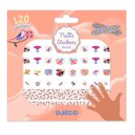 Djeco: wodoodporne Naklejki na paznokcie PTAKI 4+, pilniczki