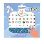 Djeco: wodoodporne Naklejki na paznokcie ZWIERZĄTKA 4+, pilniczki