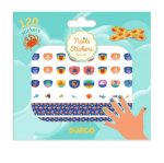 Djeco: wodoodporne Naklejki na paznokcie WAKACJE 4+, pilniczki