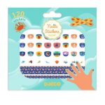 Djeco: wodoodporne Naklejki na paznokcie WAKACJE 4+, pilniczki