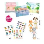 Djeco: Zestaw wielorazowe naklejki KOTKI W PARYŻU 3+ - obrazek 2