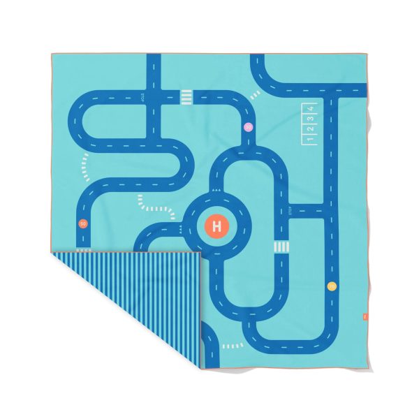QUUT: dwustronny ręcznik plażowy PlayTowels XL (180 x 180cm) Road