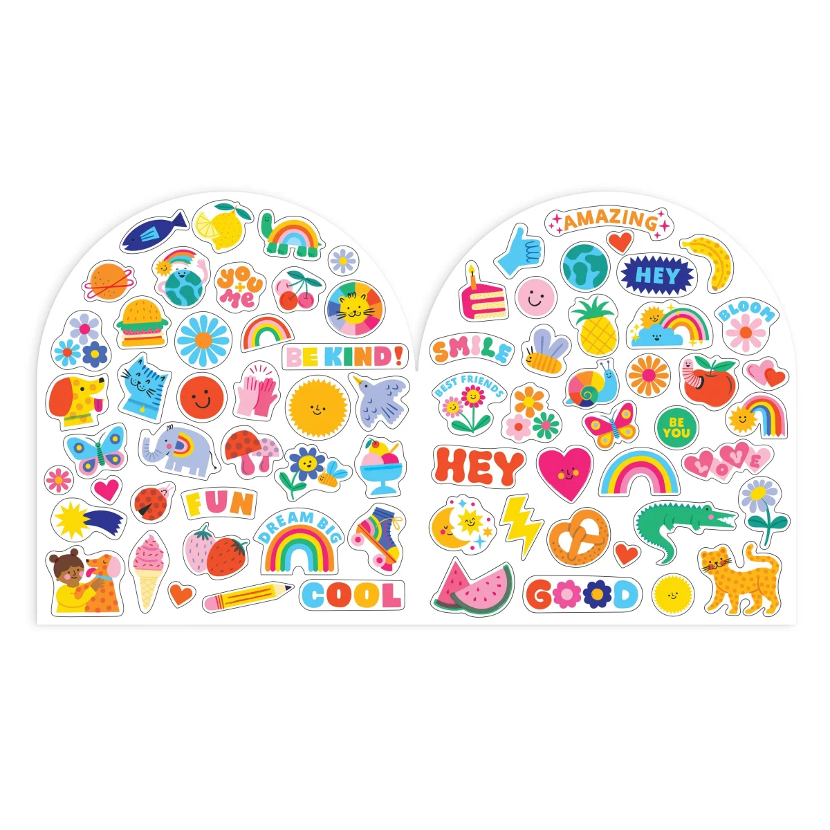 Mudpuppy: zestaw kreatywny z malowanką, wielokolorową kredką i naklejkami Tęczowy Świat 6+ - obrazek 3