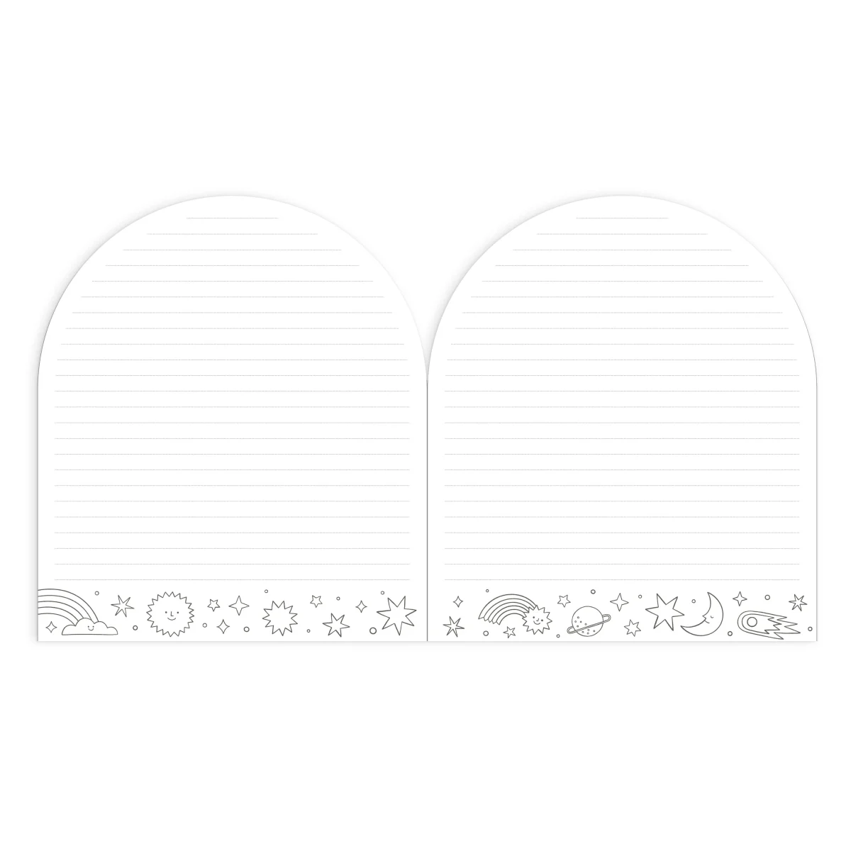 Mudpuppy: zestaw kreatywny z malowanką, wielokolorową kredką i naklejkami Tęczowy Świat 6+ - obrazek 5