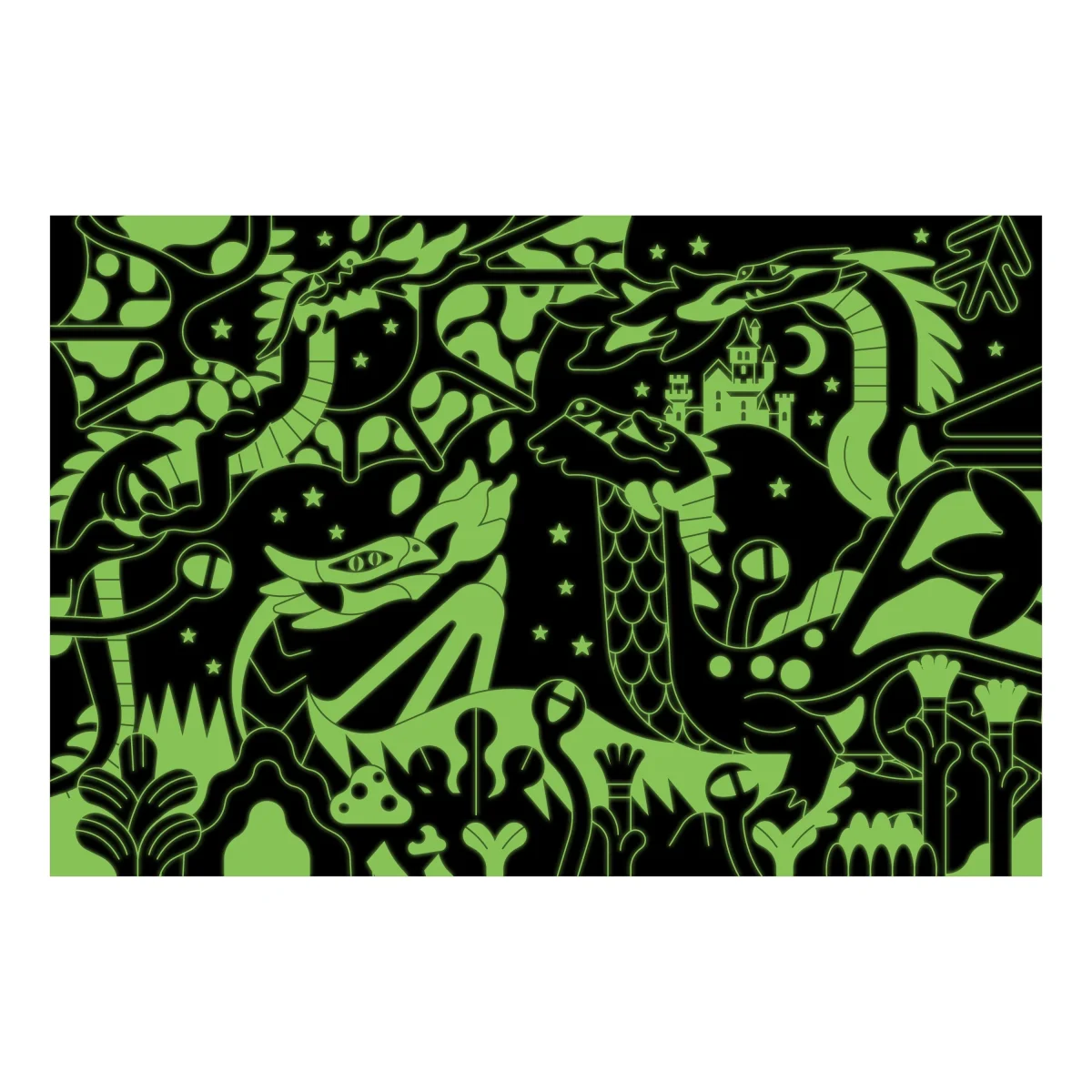 Mudpuppy: puzzle świecące w ciemności Smoki 100 elementów 5+ - obrazek 2